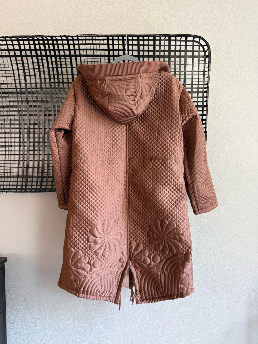 Anthropologie Embroidered Hooded Anorak Coat - Picture 9 of 9